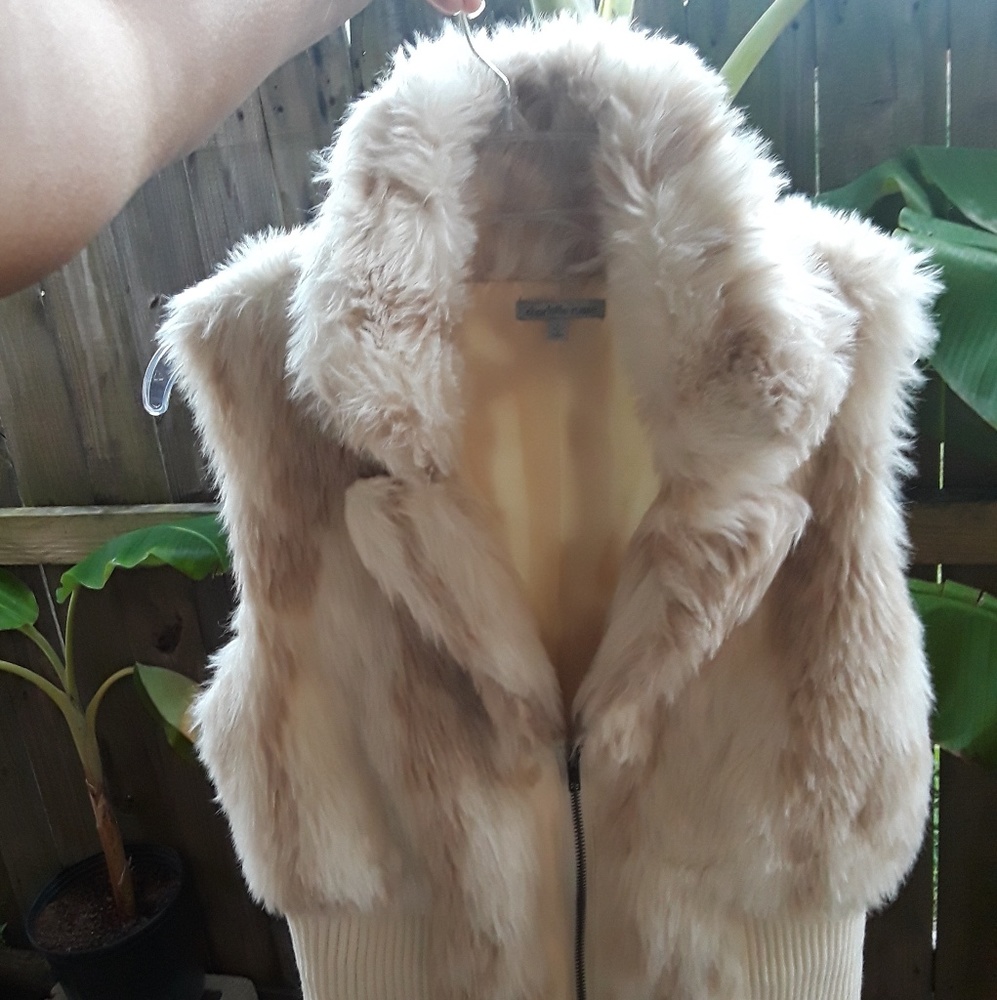 Faux Fur Sweater Vest...